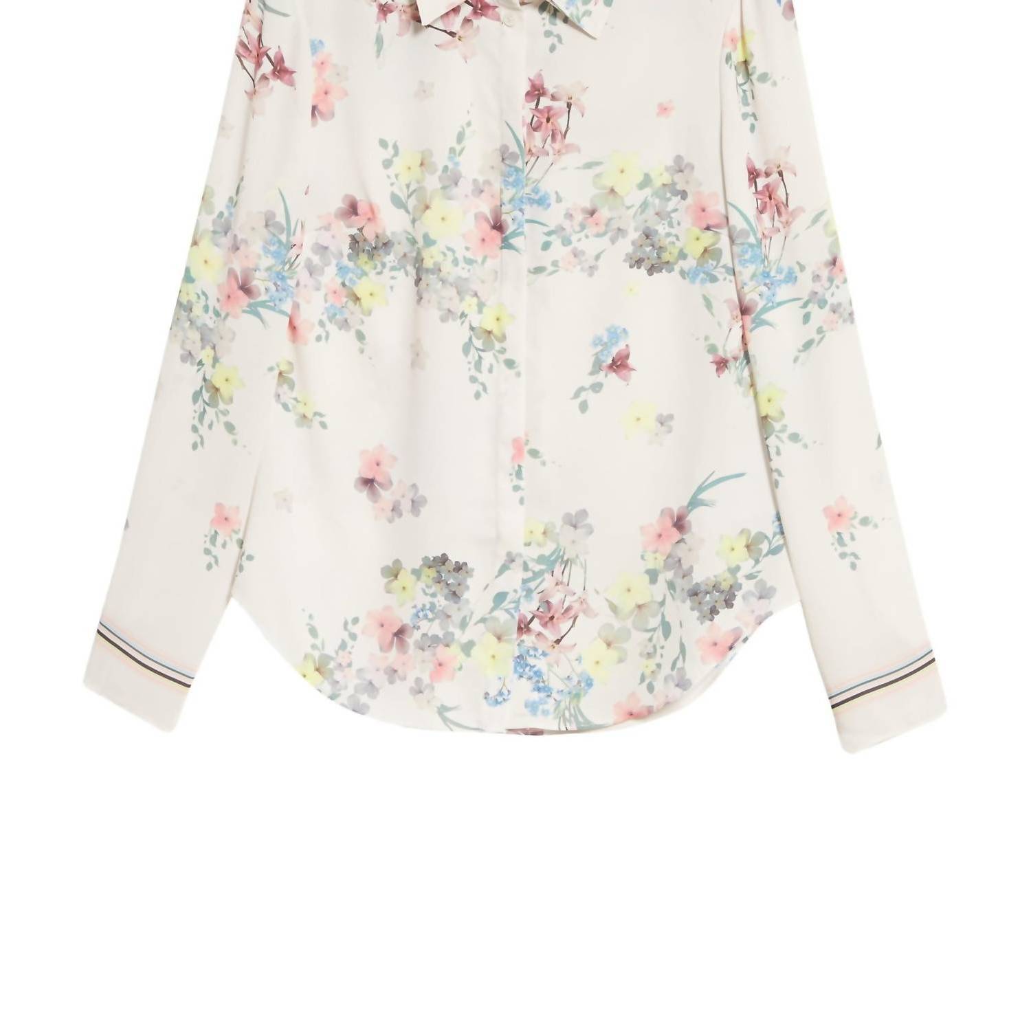New Ted Baker Women's Aadele Pergola Floral Button-Up Shirt Blouse In Multi